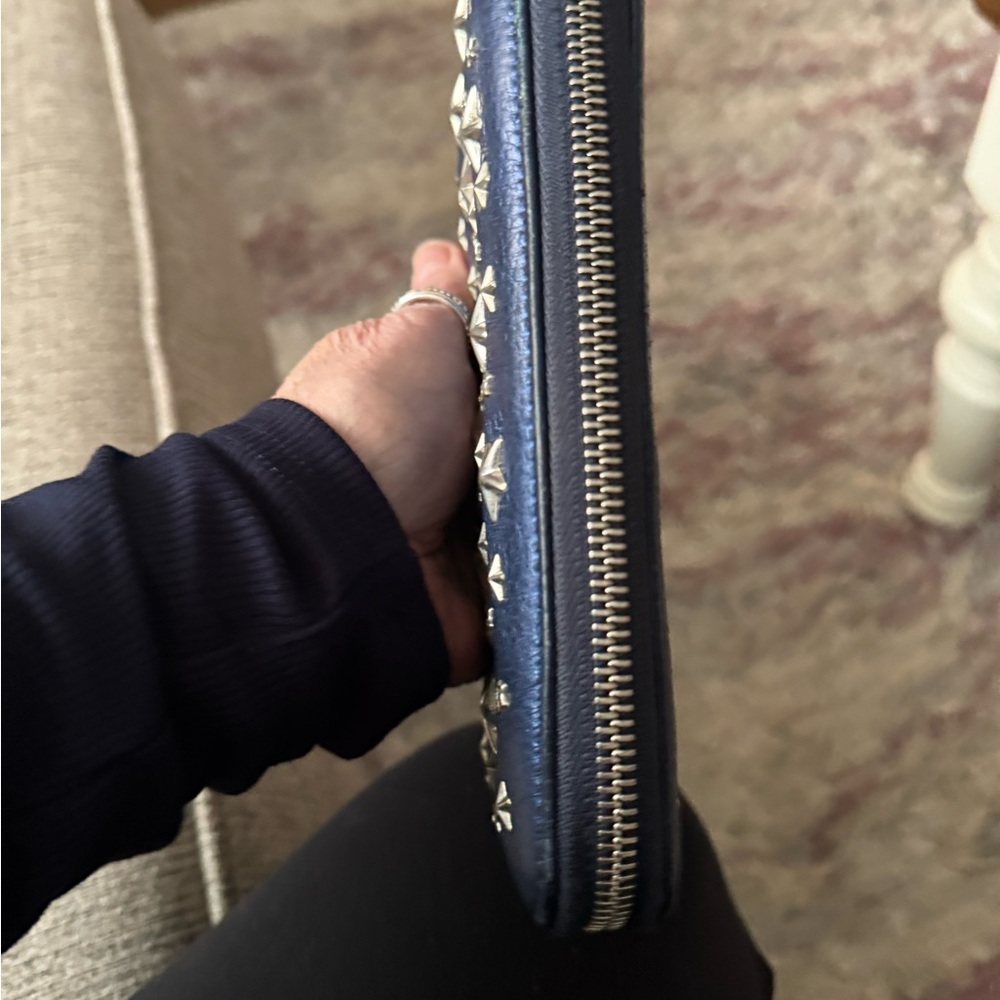 Jimmy Choo Navy Blue and Silver Star Wallet - Picture 7 of 11
